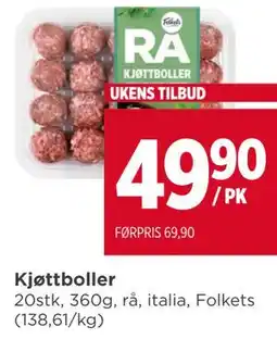 Meny Kjøttboller tilbud