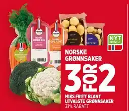 Meny NORSKE GRØNNSAKER tilbud