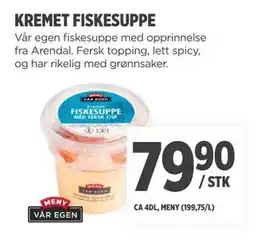 Meny KREMET FISKESUPPE tilbud