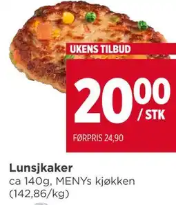 Meny Lunsjkaker tilbud