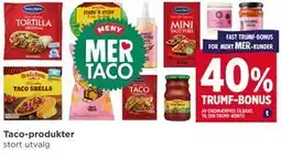 Meny Taco-produkter tilbud