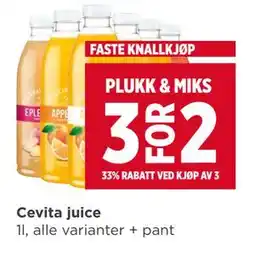 Meny Cevita juice tilbud
