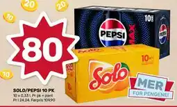 Matkroken SOLO/PEPSI 10 PK tilbud