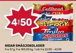 Coop Marked NIDAR SMÅSJOKOLADER tilbud