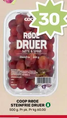Coop Marked COOP RØDE STEINFRIE DRUER tilbud