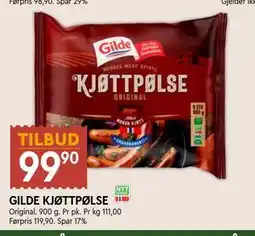 Coop Mega GILDE KJØTTPØLSE tilbud