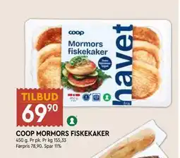 Coop Mega COOP MORMORS FISKEKAKER tilbud
