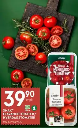 Coop Mega SMAK* FLAVANCETOMATER/ HVERDAGSTOMATER tilbud