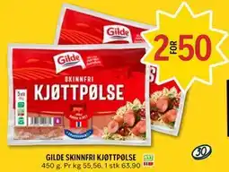 Coop Prix GILDE SKINNFRI KJØTTPØLSE tilbud