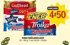 NIDAR SMÅSJOKOLADER