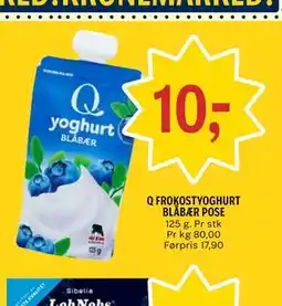 Coop Prix Q FROKOSTYOGHURT BLÅBÆR POSE tilbud