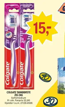Coop Prix COLGATE TANNBØRSTE ZIG ZAG tilbud