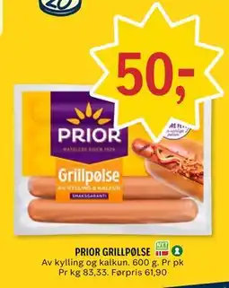 Coop Prix PRIOR GRILLPØLSE tilbud