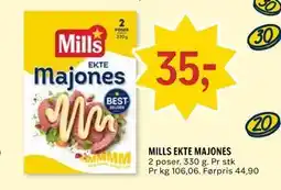 Coop Prix MILLS EKTE MAJONES tilbud