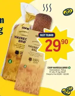 Coop Prix COOP HAVREGULLBRØD tilbud