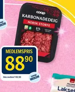 Coop Prix KARBONADEDEIG tilbud