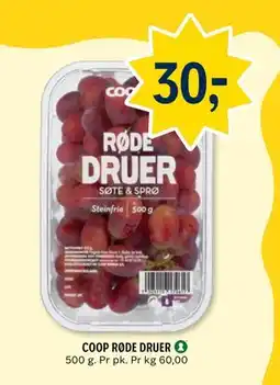 Coop Prix COOP RØDE DRUER tilbud