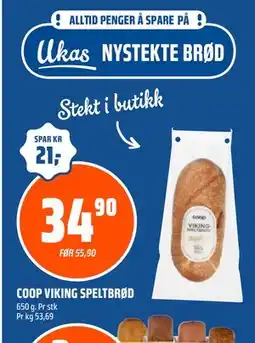 Coop Obs COOP VIKING SPELTBRØD tilbud