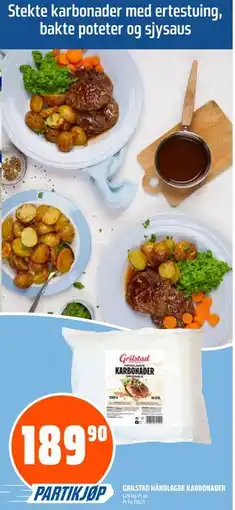 Coop Obs GRILSTAD HÅNDLAGDE KARBONADER tilbud