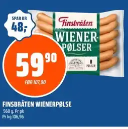Coop Obs FINSBRÅTEN WIENERPØLSE tilbud