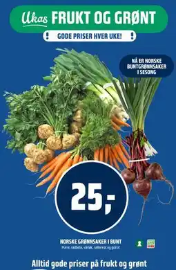 Coop Obs NORSKE GRØNNSAKER I BUNT tilbud