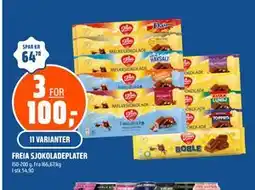 Coop Obs FREIA SJOKOLADEPLATER tilbud