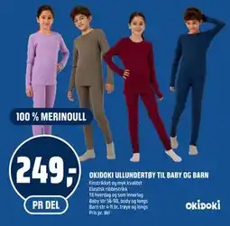 Coop Obs OKIDOKI ULLUNDERTØY TIL BABY OG BARN tilbud