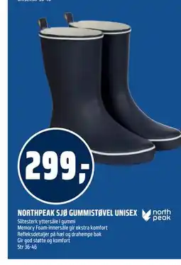 Coop Obs NORTHPEAK SJØ GUMMISTØVEL UNISEX tilbud