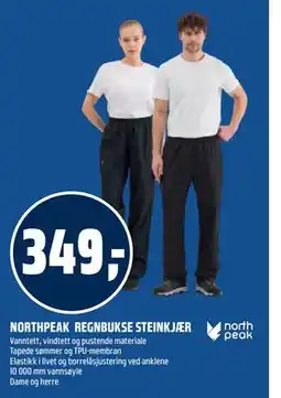 Coop Obs NORTHPEAK REGNBUKSE STEINKJÆR tilbud