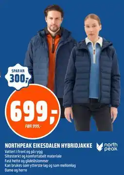 Coop Obs NORTHPEAK EIKESDALEN HYBRIDJAKKE tilbud