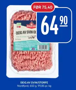 Rema 1000 Deig av svin/storfe tilbud