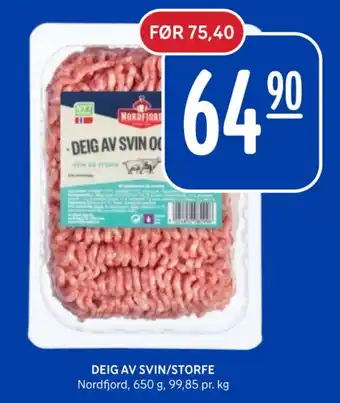 Rema 1000 Deig av svin/storfe tilbud