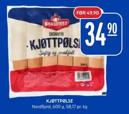 Rema 1000 Nordfjord kjøttpølse tilbud
