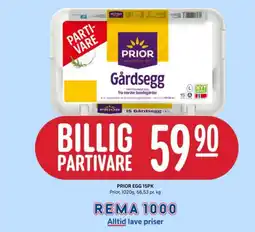 Rema 1000 Prior Gårdsegg tilbud