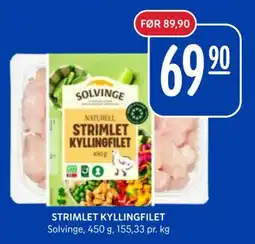 Rema 1000 Solvinge Strimlet Kyllingfilet tilbud