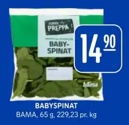 Rema 1000 Bama baby-spinat tilbud