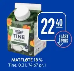 Rema 1000 Tine Matfløte tilbud