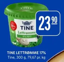 Rema 1000 Tine Lettrømme 17% tilbud