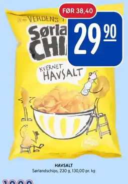 Rema 1000 Sørlandschips Havsalt tilbud