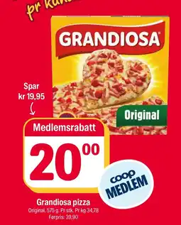 Coop Extra Grandiosa pizza tilbud