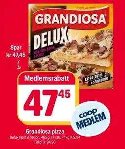Coop Extra Grandiosa pizza tilbud
