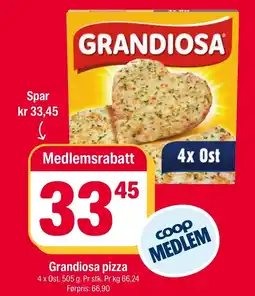 Coop Extra Grandiosa pizza tilbud