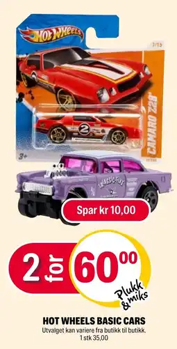 Coop Extra Hot Wheels Basic Cars tilbud