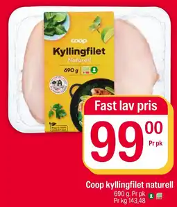 Coop Extra Coop kyllingfilet naturell tilbud