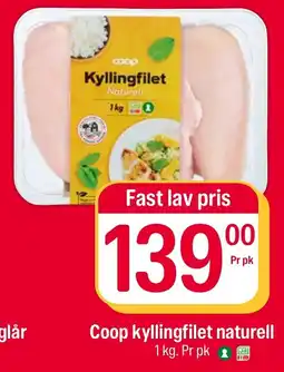 Coop Extra Coop kyllingfilet naturell tilbud