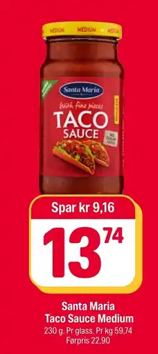 Coop Extra Santa Maria Taco Sauce Medium tilbud