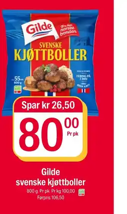 Coop Extra Gilde svenske kjøttboller tilbud