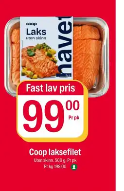 Coop Extra Coop laksefilet tilbud