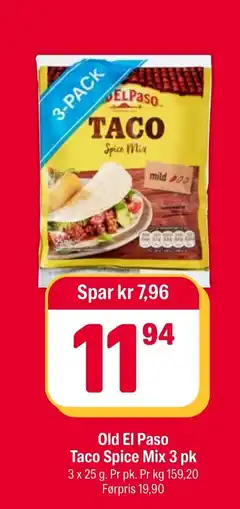 Coop Extra Old El Paso Taco Spice Mix tilbud