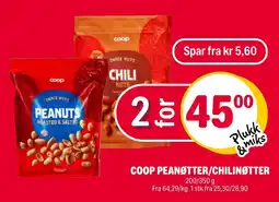 Coop Extra Coop Peanøtter/Chilinøtter tilbud